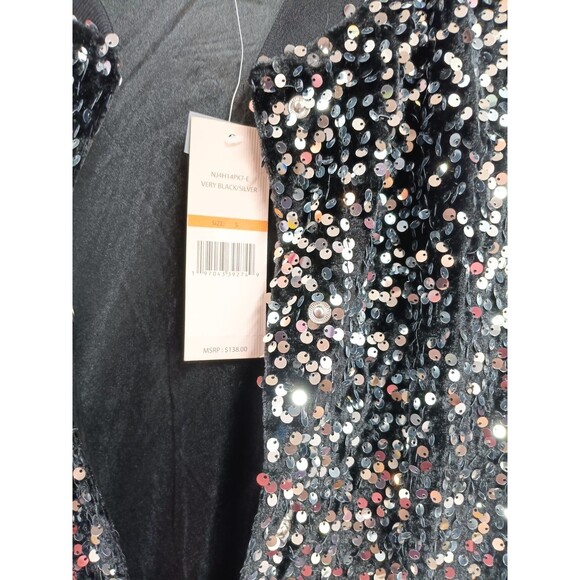 Nanette Lepore Sequin Bomber Jacket Size Small - Picture 4 of 5